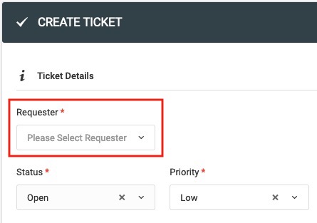 Ticket Requester - Ticket Creation